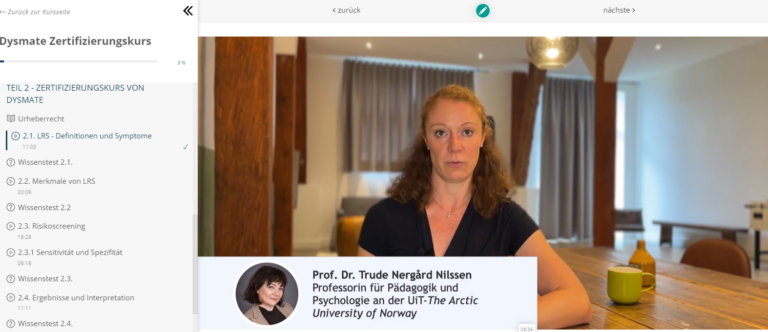 Video vom Kurs
